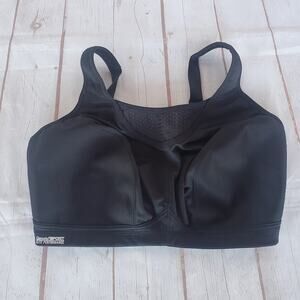 NWOT Glamorise Elite Performance No Bounce Cami Wirefree Sports Bra Black 40G
